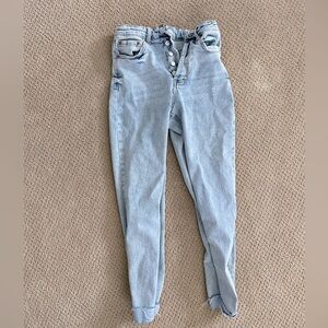 Blue demin skinny jeans